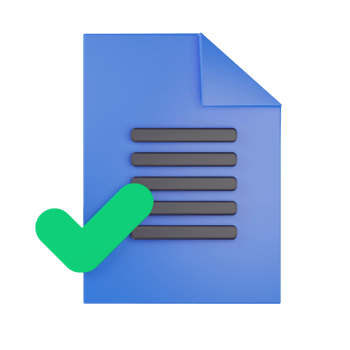 3d approved document paper icon png