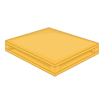 Wooden pallet icon, cartoon style vector