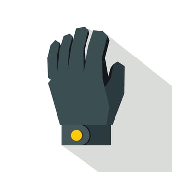 Hockey glove icon, flat style vector