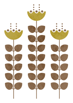 Retro Modern Flowers png
