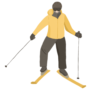 Ski Crayon Illustration png