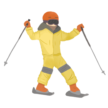 Ski Crayon Illustration png