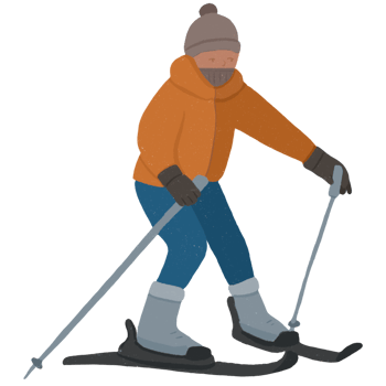 Ski Crayon Illustration png