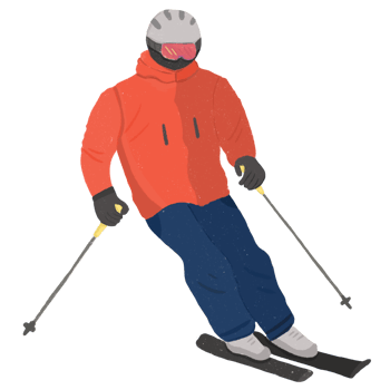 Ski Crayon Illustration png