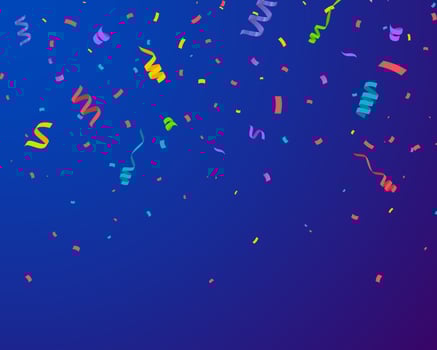Colorful bright confetti background. Confetti burst. Festive vector illustration