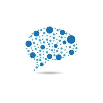 Brain symbol vector icon