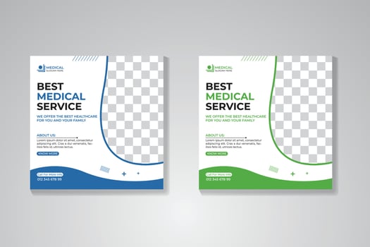 Social Media Doctor Post Template vector