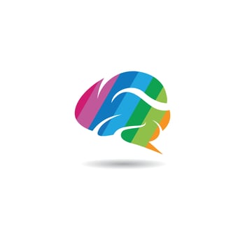Brain symbol vector icon
