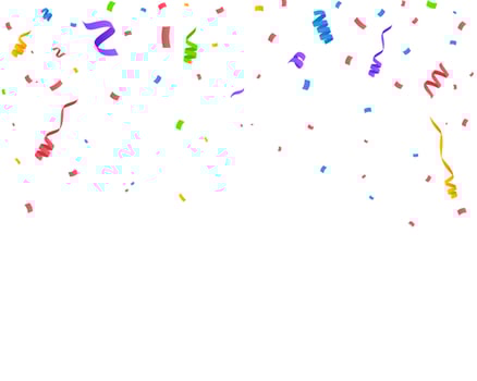 Confetti isolated on white background. Festive illustration vector