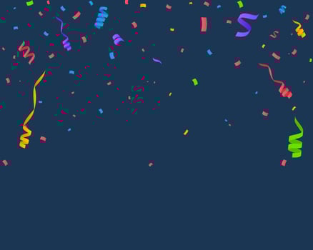 Colorful bright confetti. Festive vector background.