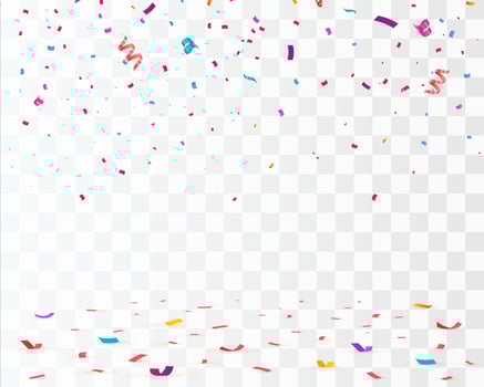 Colorful bright confetti. Festive vector background.