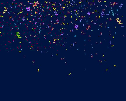 Colorful bright confetti background. Confetti burst. Festive vector illustration