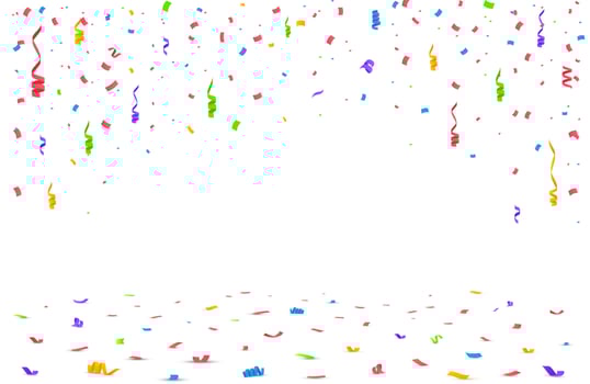 Colorful bright confetti background. vector