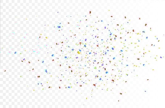 Colorful bright confetti background. Confetti burst. Festive vector illustration