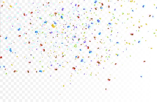 Colorful bright confetti background. Confetti burst. Festive vector illustration