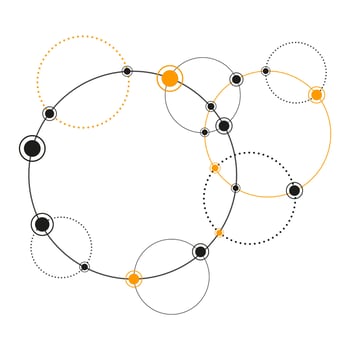 Vector technology concept. Connected Lines and dots. Network sign