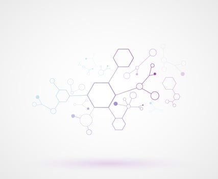 Abstract molecules medical background. vector