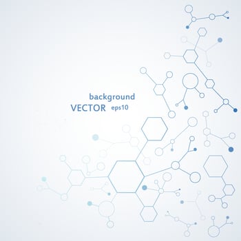 Abstract molecules medical background vector