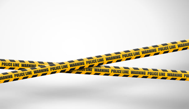 Caution lines isolated. Warning tapes. Danger signs. Vector illustration.