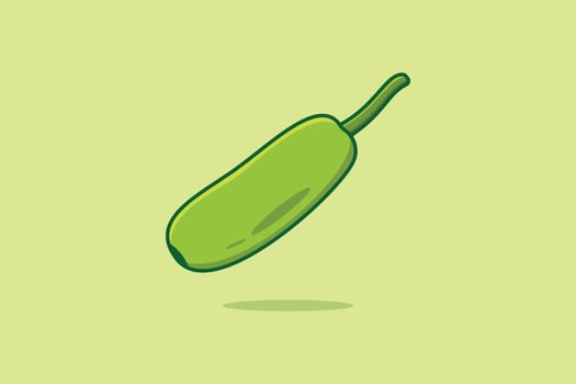 Green Bottle Gourd vegetable vector illustration. Food nature icon concept. Garden fresh vegetable food bottle gourd icon design.