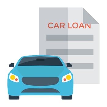 Trendy Car Loan vector