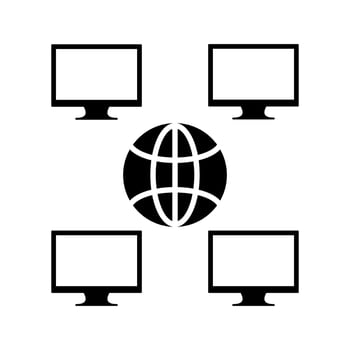 Unique Company Network Vector Icon