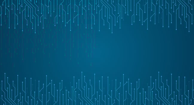 Circuit board electronics digital technology banner. Abstract technology background. Tech futuristic circuit board abstract banner. Vector illustration