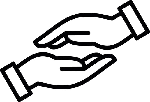 Helping Hand Vector Icon
