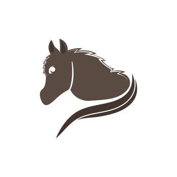 Horse head logo icon template design vector