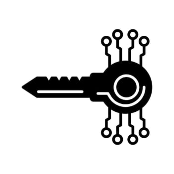 Key Code Vector Icon