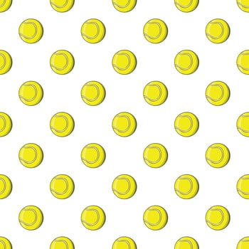 Tennis ball pattern, cartoon style vector
