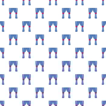Curtains pattern, cartoon style vector