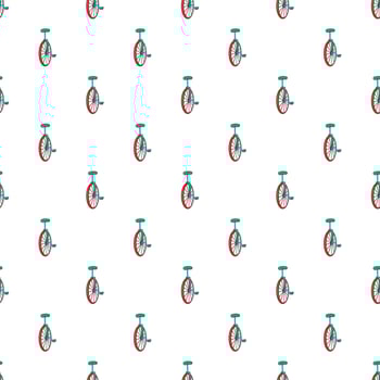 Unicycle pattern, cartoon style vector