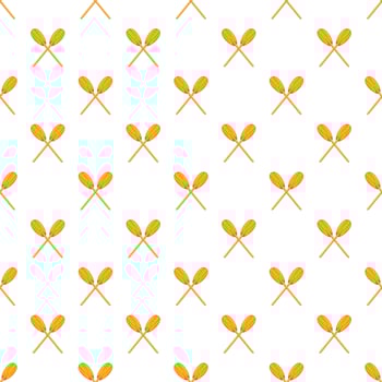 Paddles pattern, cartoon style vector