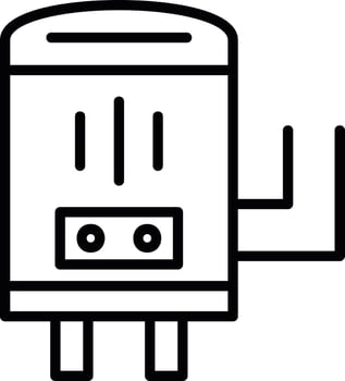 Water Boiler Line Icon vector