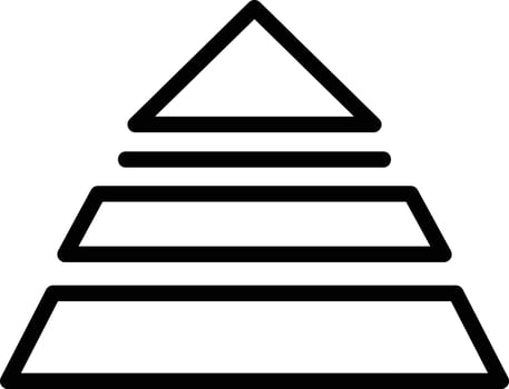 Pyramid Line Icon vector