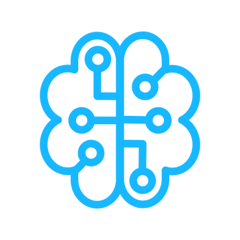 Brain icon design for Artificial intelligence technology theme png