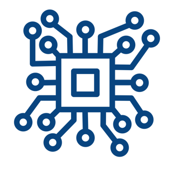 Processor icon design for Artificial intelligence technology theme png