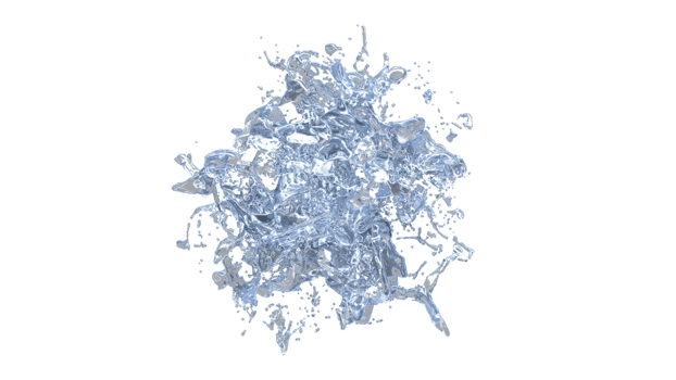 3d realistic water splashing round frame, aqua, clear liquid splash.  PNG alpha channel.