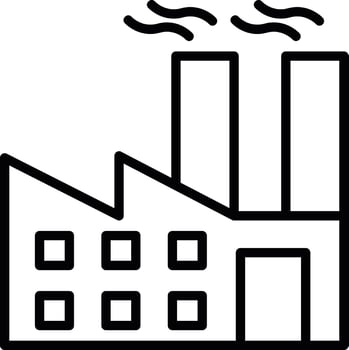 Factory Line Icon vector