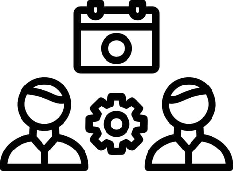Planning And Organization Line Icon vector