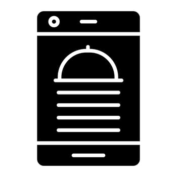 Online Order Glyph Icon vector
