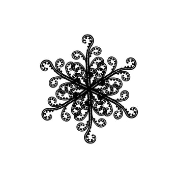 Circle Shaped made from Fern Plant Silhouette Composition. Modern Contemporary Mandala for Logo, Ornate, Decoration or Graphic Design. Vector Illustration