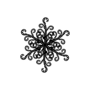 Circle Shaped made from Fern Plant Silhouette Composition. Modern Contemporary Mandala for Logo, Ornate, Decoration or Graphic Design. Vector Illustration