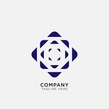 abstract logo with cut square box suitable for company vector