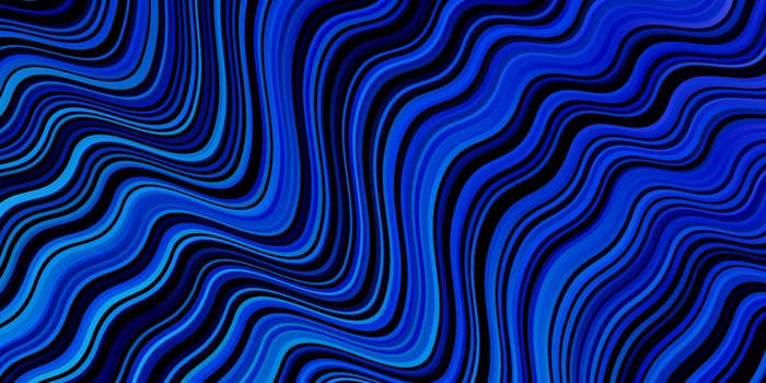 Dark BLUE vector background with bent lines.
