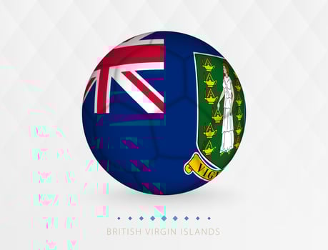 Football ball with British Virgin Islands flag pattern, soccer ball with flag of British Virgin Islands national team. vector
