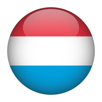 Luxembourg 3D Rounded Flag with Transparent Background png