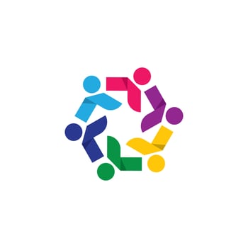 Teamwork vector icon illustration