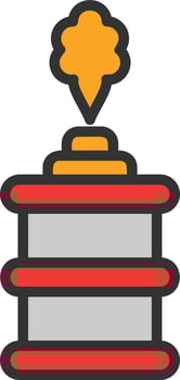 Tear Gas Line Filled Icon vector
